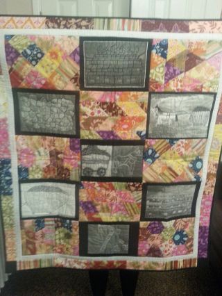 Region 15E - Quilted wall hanging at Burradon Community Primary School