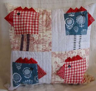 Chicken Blocks, Cushion and Purse by Helen Howes