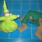 Elf and bean bag frog