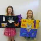 Mary and Josephine with their quilts