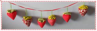 Strawberry Bunting - hand sewing